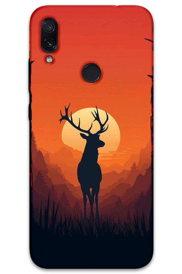 Xiaomi Redmi Note 7 Case Hd Pattern Printed Back Cover - Deer
