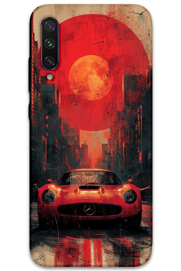 Xiaomi Mi Note 10 / Note 10 Pro Case Hd Pattern Printed Back Cover - Red Mercedes