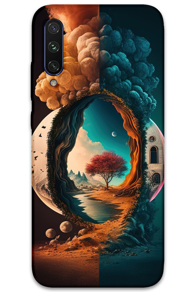 Xiaomi Mi A3 Case Hd Pattern Printed Back Cover - Night by Moon