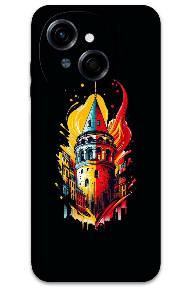 Tecno Spark Go 1 2025 Case Hd Pattern Printed Back Cover - Yellow Red Galata