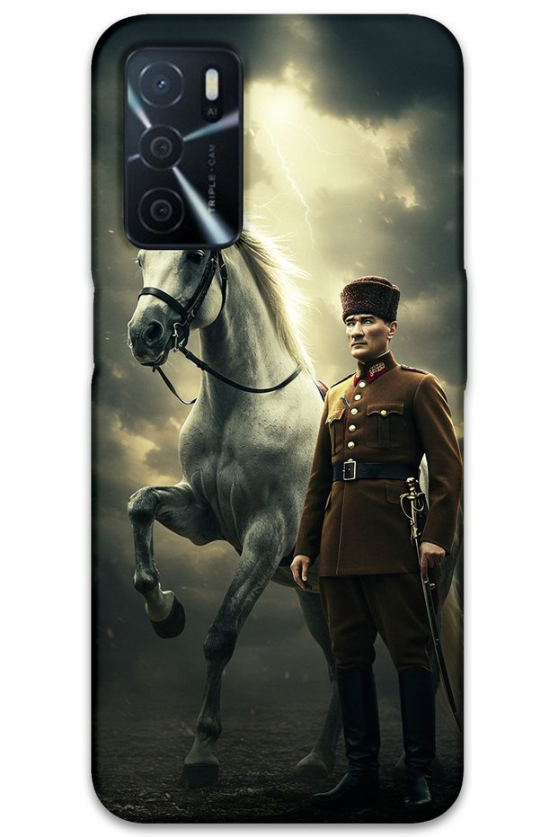 Oppo A55 Case Hd Pattern Printed Back Cover - Ataturk Lightning