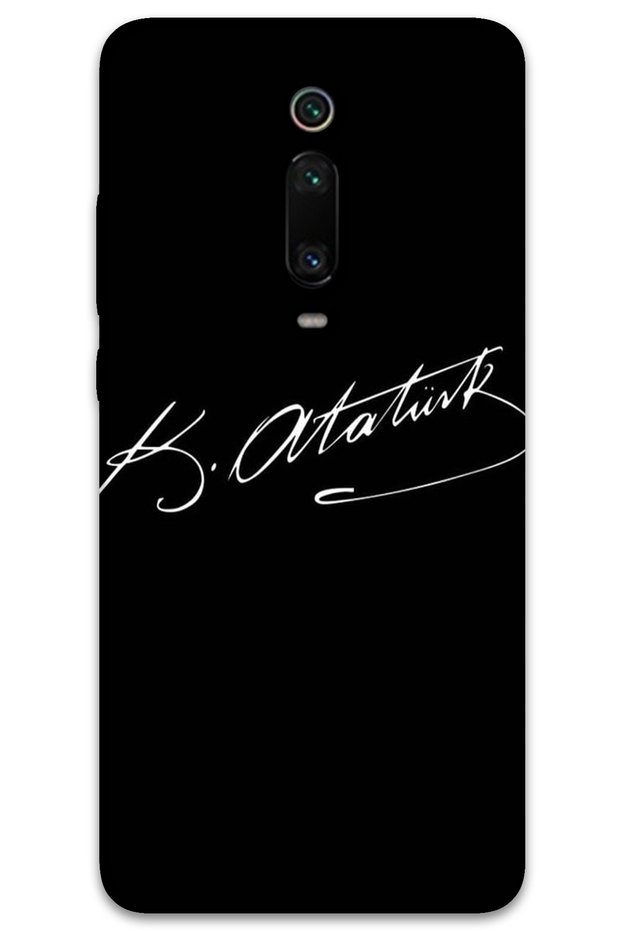 Xiaomi Mi 9t Case Hd Pattern Printed Back Cover - Ataturk Signature
