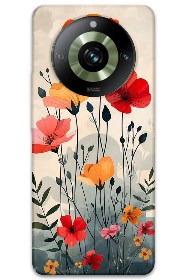 Realme 11 Pro Plus Case Hd Pattern Printed Back Cover - Tulip