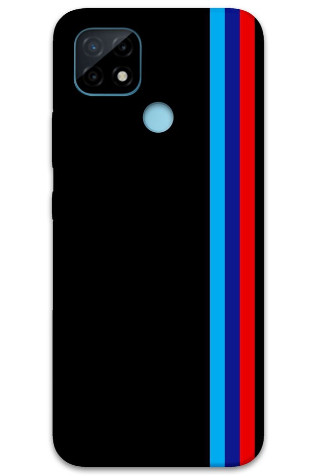 Realme C21 Case Hd Pattern Printed Back Cover - Three Stripes