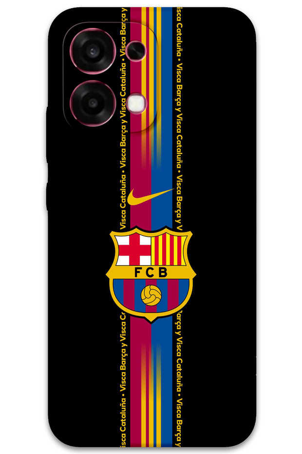 غطاء خلفي لهاتف اوبو A6 برو 4G بنمط HD مطبوع - برشلونة