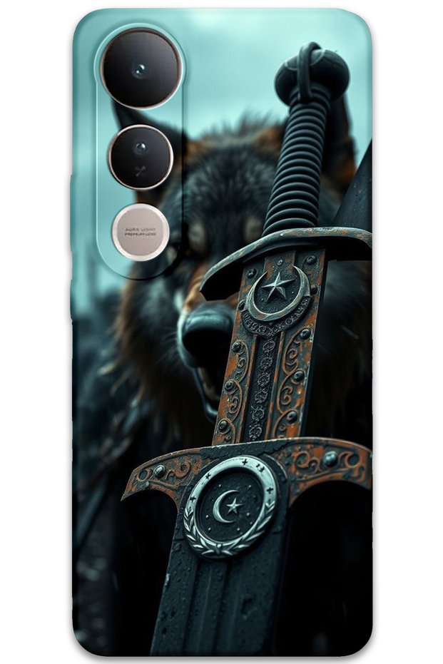 Vivo V50 Lite 4g Compatible Case Hd Pattern Printed Back Cover - Moon Star Sword