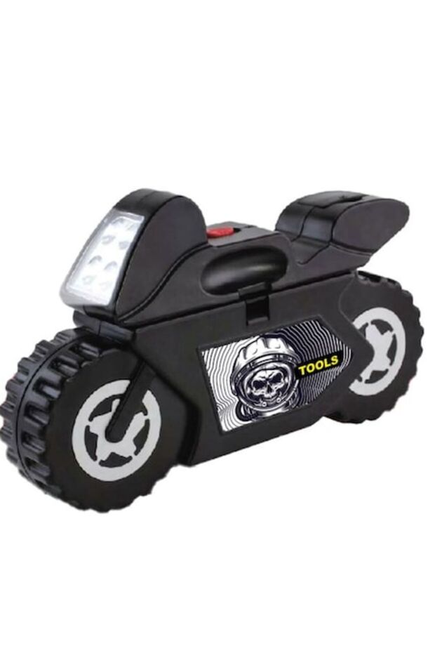 Motorcycle-Shaped Tool Kit with Light - 22 pcs