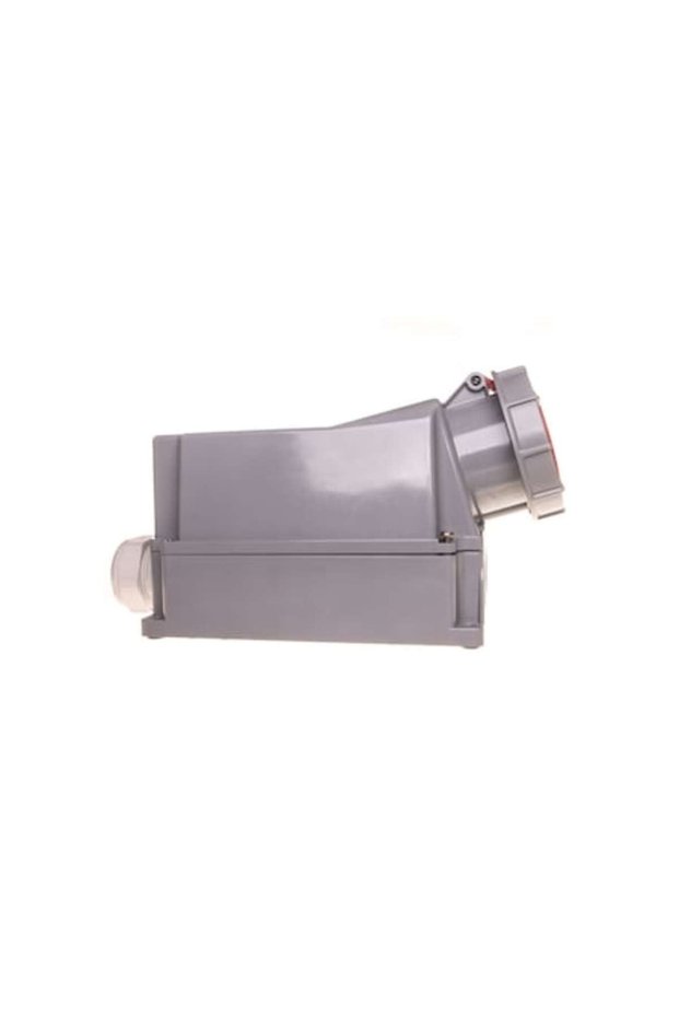 Fixed socket, PCE, 125A, 4P, 400V, IP67, Red/Gray