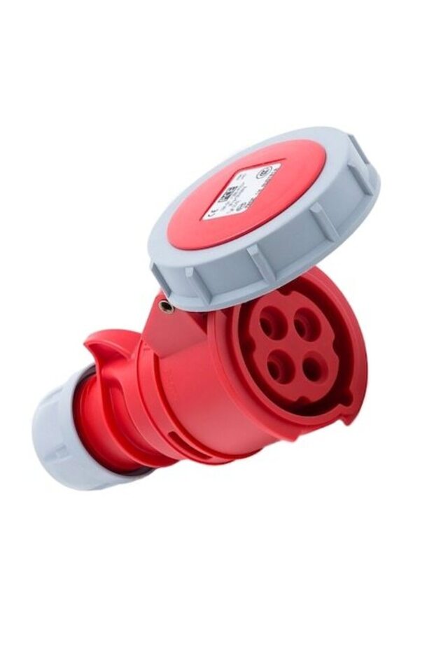 Three-phase mobile cable socket 4-pole 32A 3P+E 6h CEE 380V IP67 - 1