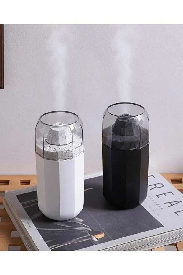 Mini Humidifier 350ml Volcano USB Personal Desktop Humidifier - Auto Shut Off, 2 Mist Modes
