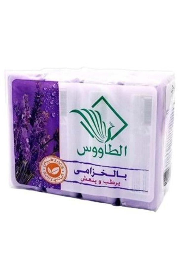 صابون الطاووس المغربي باللافندر - نعومة منعشة، 4 قطع × 120 جم