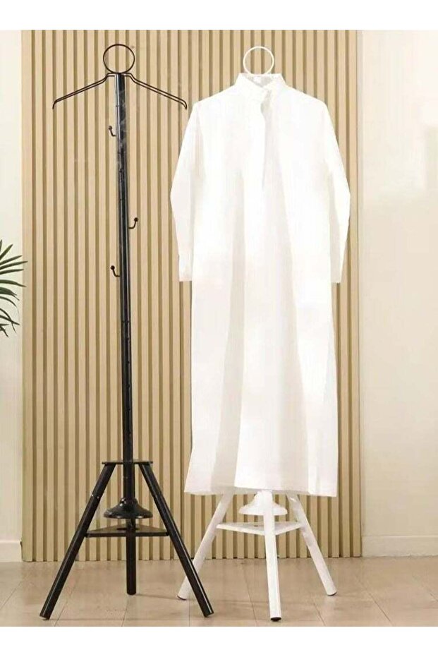 Damanhoor Clothes Incense Burner Stand - 175cm bakhoor hanger with cloth hooks (White)