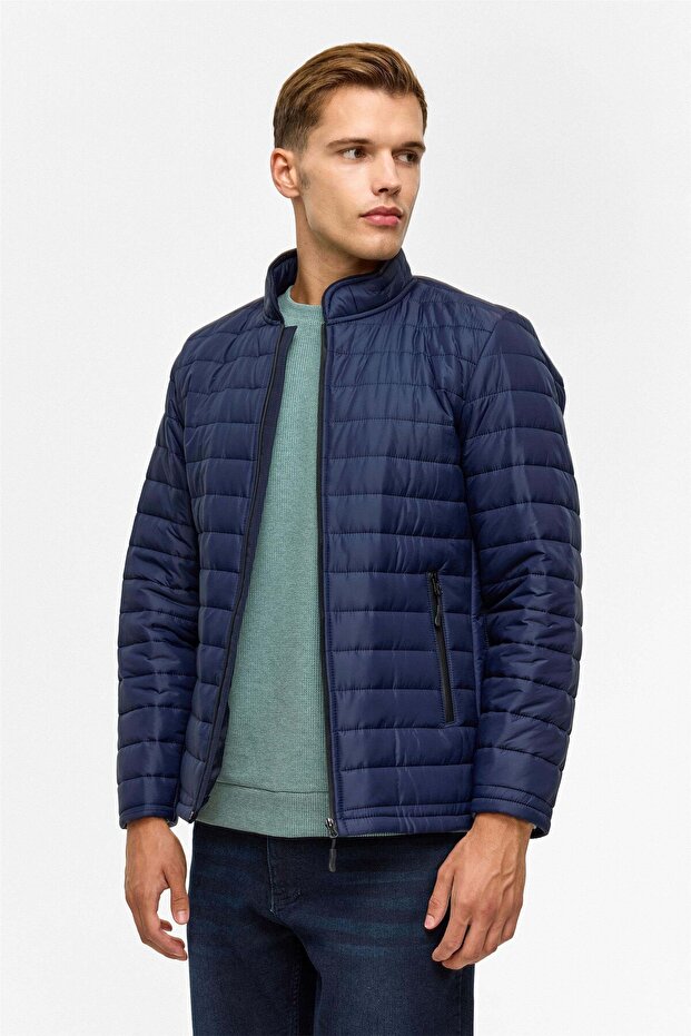 Kapitone Lacivert Erkek Mont Mn2008700517 - 3