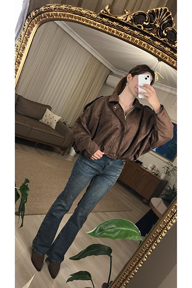 MEVSİMLİK SÜET BOMBER CEKET - 4