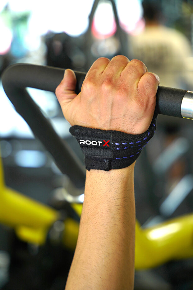 8 Loop Lifting Straps Siyah Mavi (S-M BEDEN) - 3