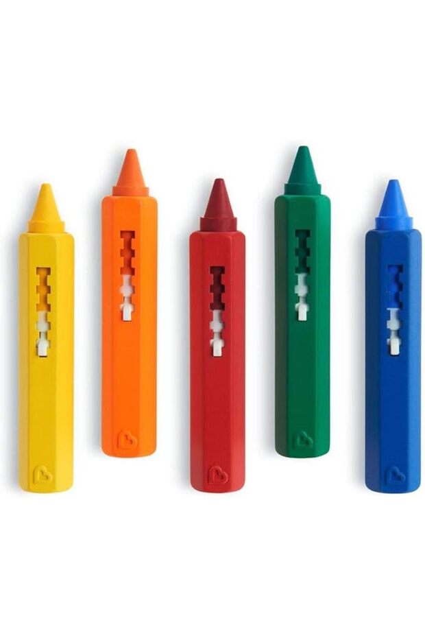 أقلام تلوين للاستحمام، مجموعة من 5 ألوان - 1