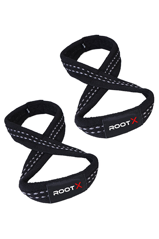 8 Loop Lifting Straps Black Gray (Size L-Xl) - 4