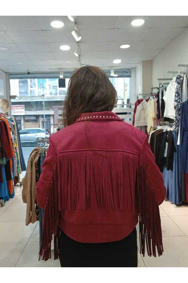 Püsküllü Süet Ceket - 2