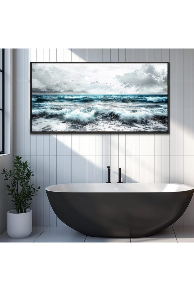 Beach Chair Painting Poster(60x120 cm ) – Seaside Wall Art for Bedroom