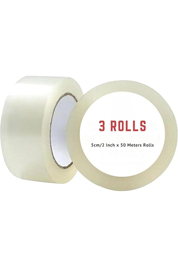 3 Rolls Miracle Clear Packing Tape (5 cm x 50 m) Heavy Duty