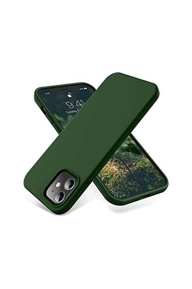 Silicone Case for iPhone 11 - Soft Liquid Gel, Shockproof, Matte Green