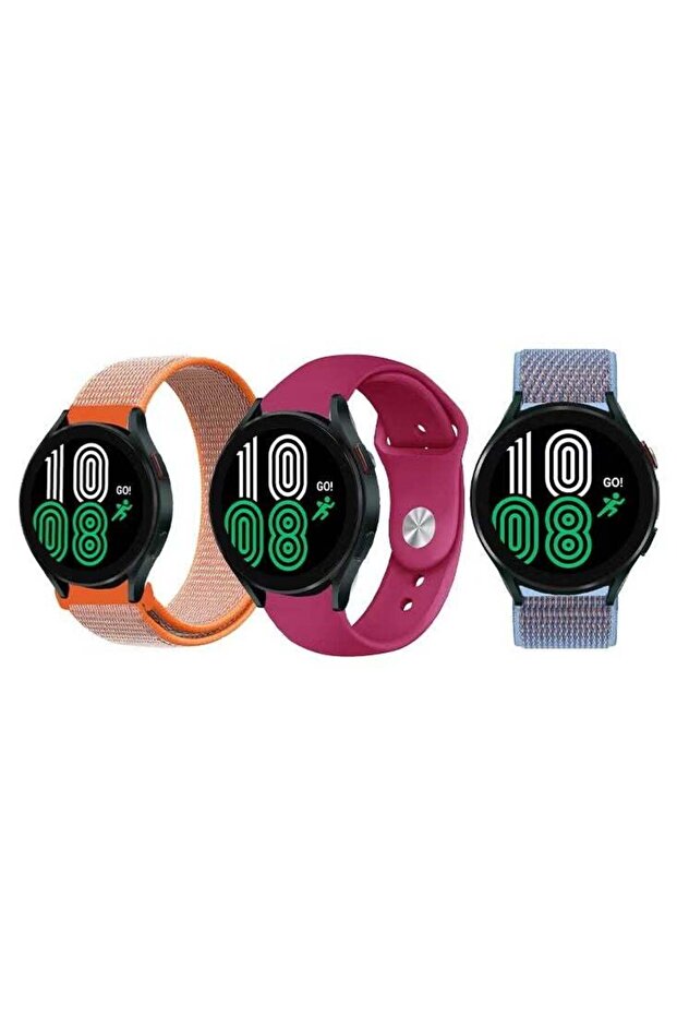 3pcs Watchband Bundle Compatible with all Samsung, Huawei, Amazfit, and Honor with 20mm band