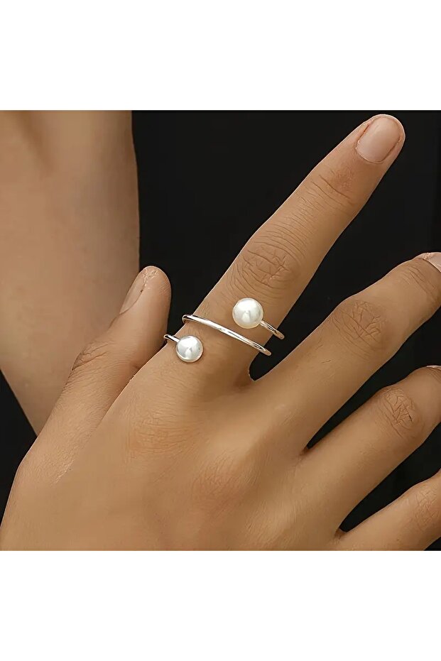 Adjustable Pearl Ring - 1