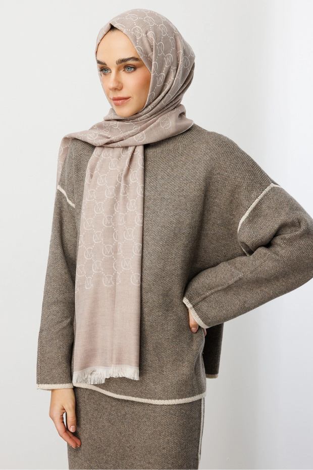 Soft Pembe Yün İpek Şal - 8