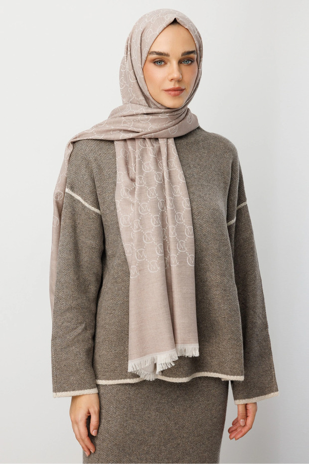 Soft Pembe Yün İpek Şal - 4