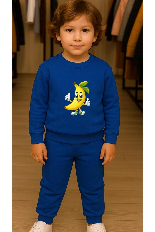 Children's Suit Sweatshirt Muz Character Printed Girls Boys Crew Neck3 4-5-6-7-8-9-10-11-12Years