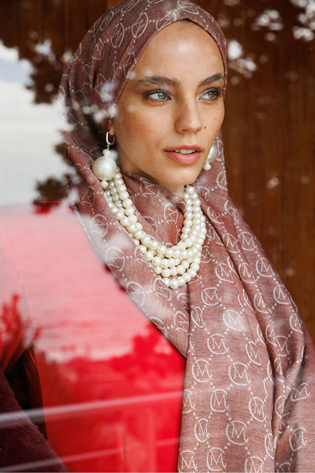 Kiremit Yün İpek Şal - 8