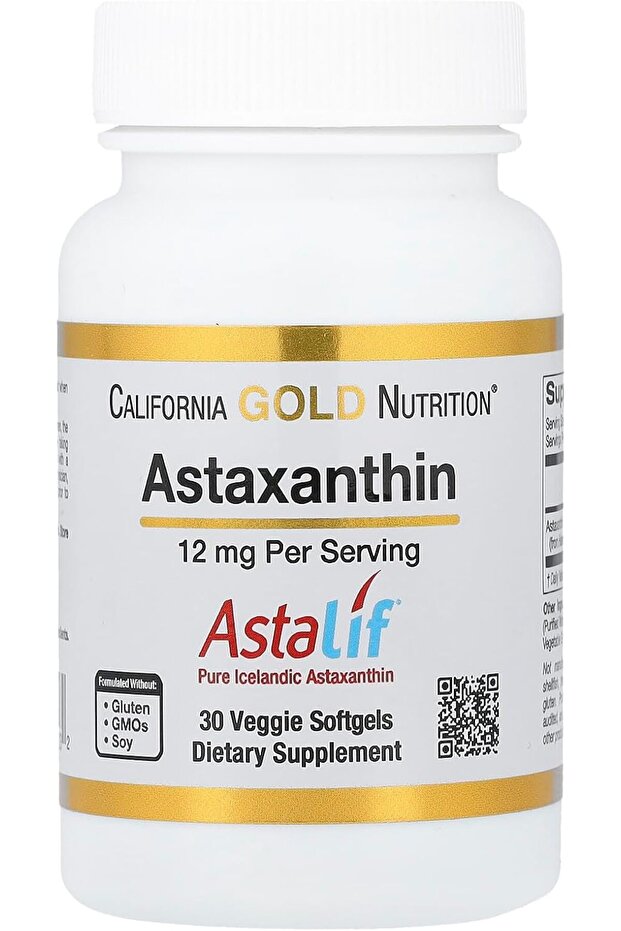 , Astaxanthin, Astalif Pure Icelandic, 12 mg, 30 Veggie Softgels