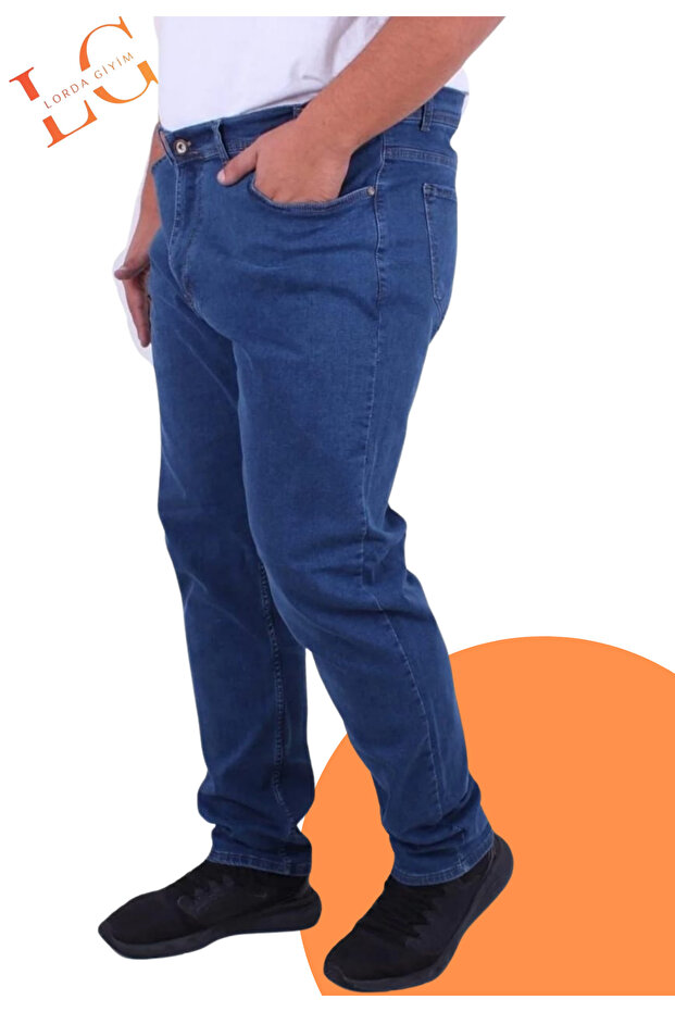Men's Jeans Pants Oversized Big Size Super Oversized Lycra High Waist Wide Fit