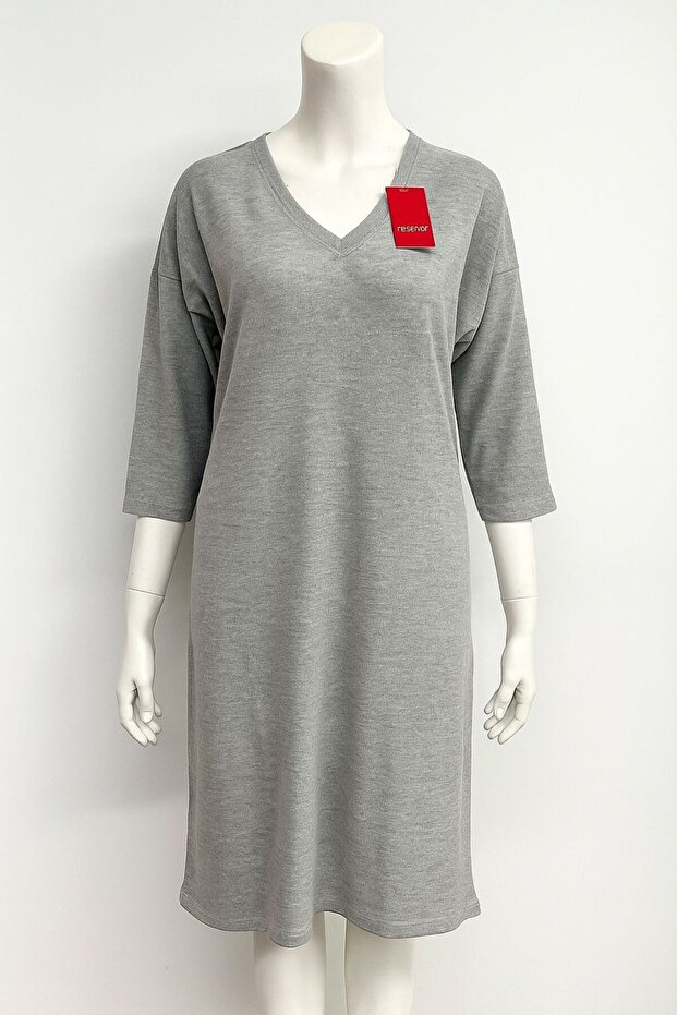 Selanik V Yaka Elbise - 1