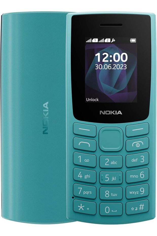 Nokia 105 (2023) DualSIM Factory Unlocked 2G Keypad phone (Cyan