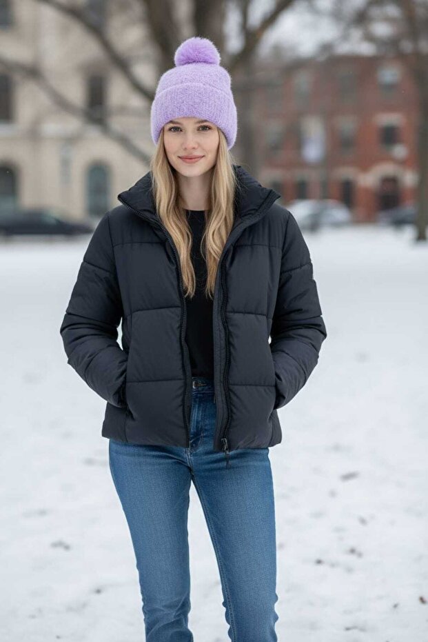 Women's Plush Fleece-Lined Beanie