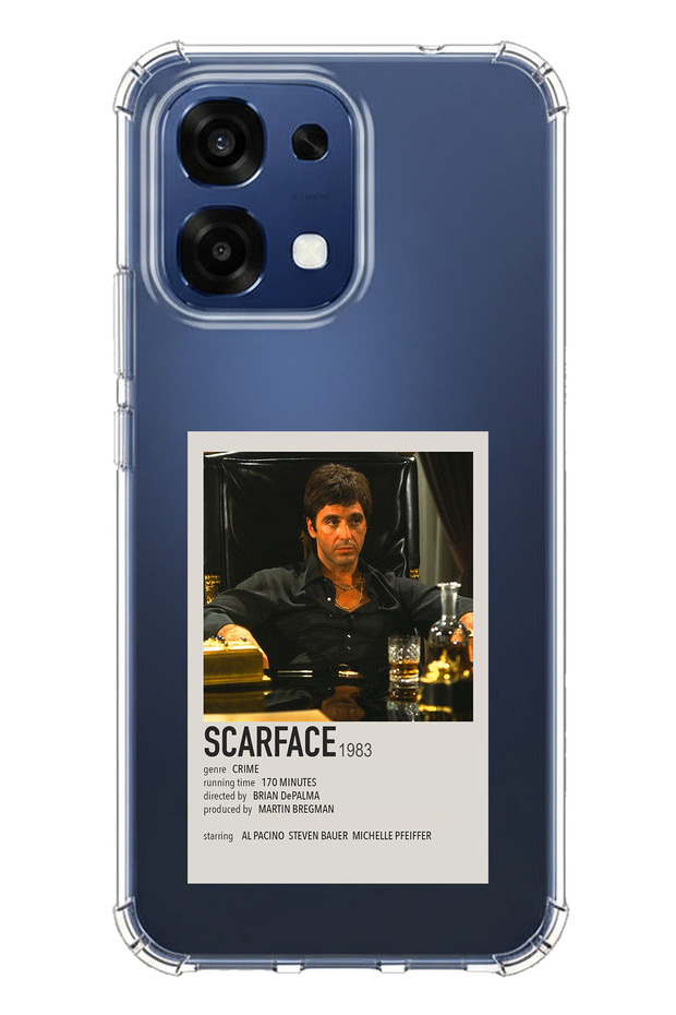 Oppo A6 PRO Compatible Scarface Mini Poster Designed Printed Silicone Case - 1