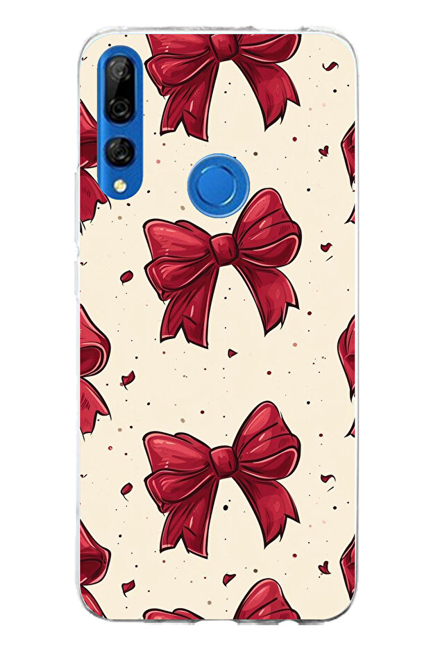 Honor 9X Compatible Big Red Bows Printed Silicone Case - 1
