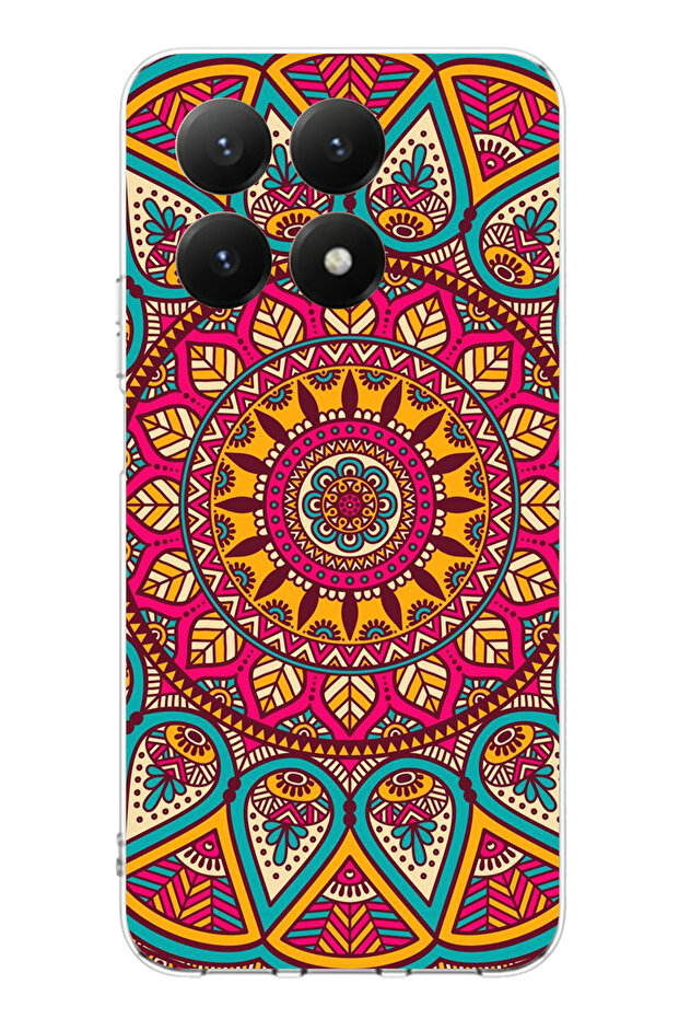 Xiaomi 15t Compatible Mandala Printed Silicone Case - 1