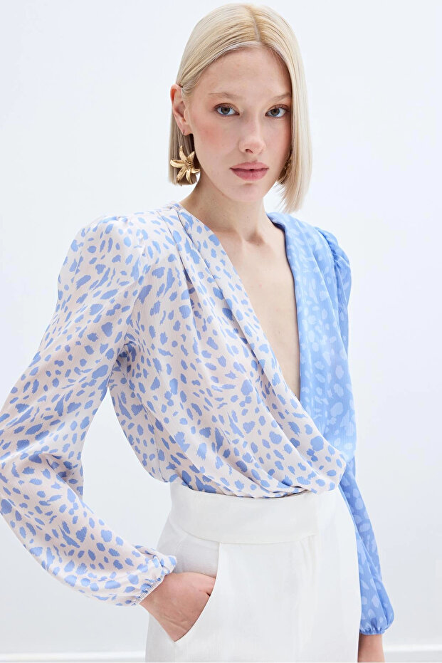 بدلة مزدوجة الصدر منقوشة - BEBEMAVİ ECRU - 3