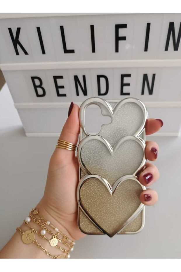 موديل حافظة آيفون 16 بنمط القلب - 1