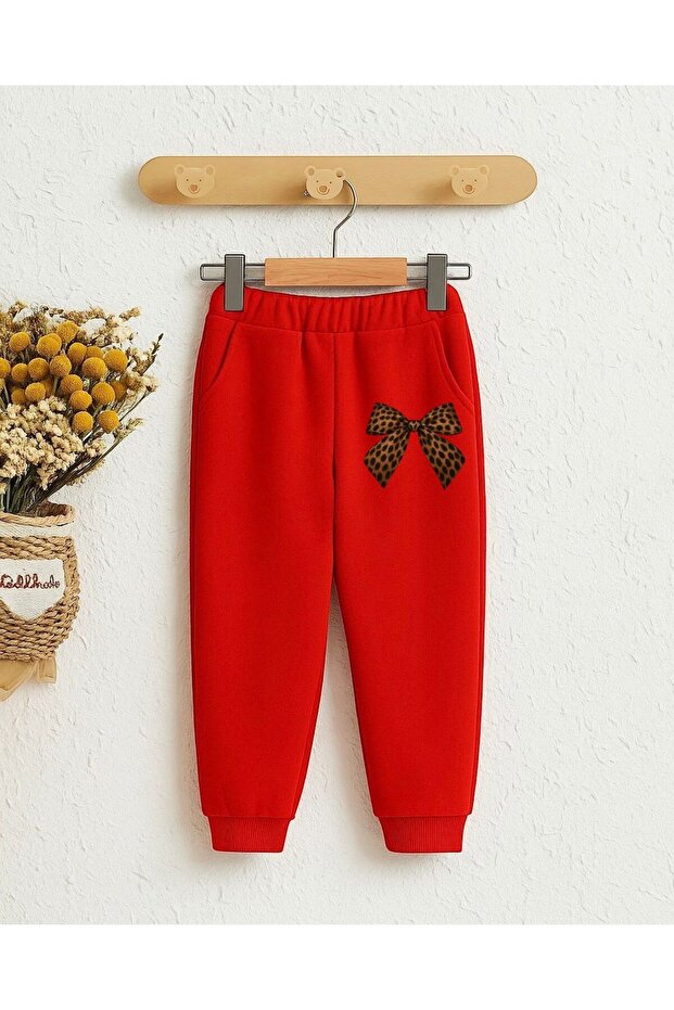 Ribbon Printed Unisex Children's Trackpants