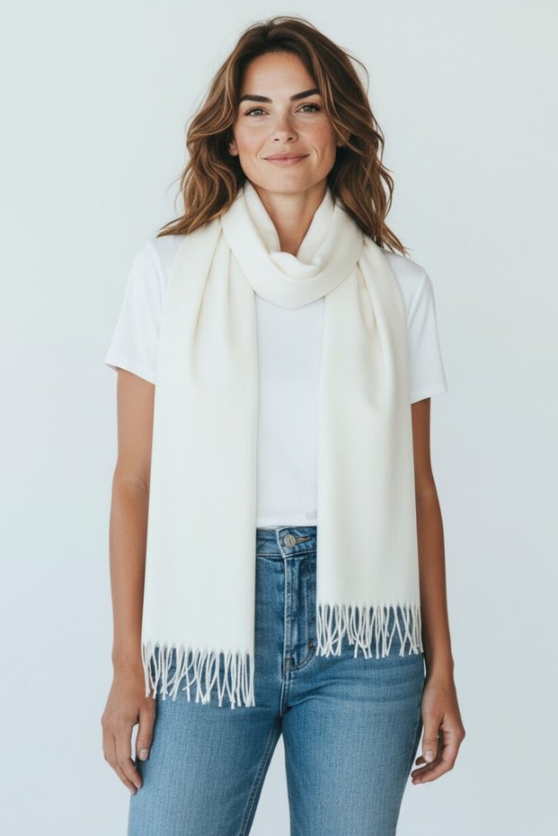 Women's Winter Cashmere Textured Shawl Soft and Warm Scarf Model - Mother's Shawl Knitted
