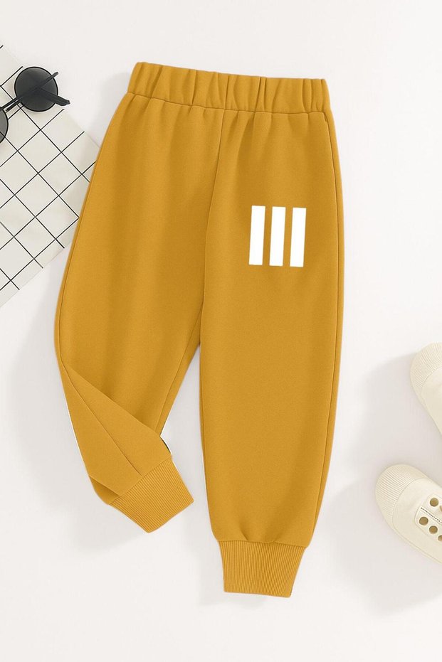 3 Stripes Printed Unisex Children's Trackpants