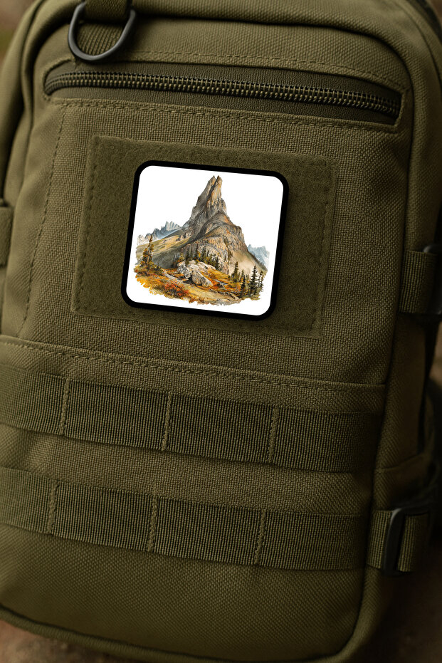 مناظر جبلية طبيعية مطبوع رقعة / شريط / شعار - 2