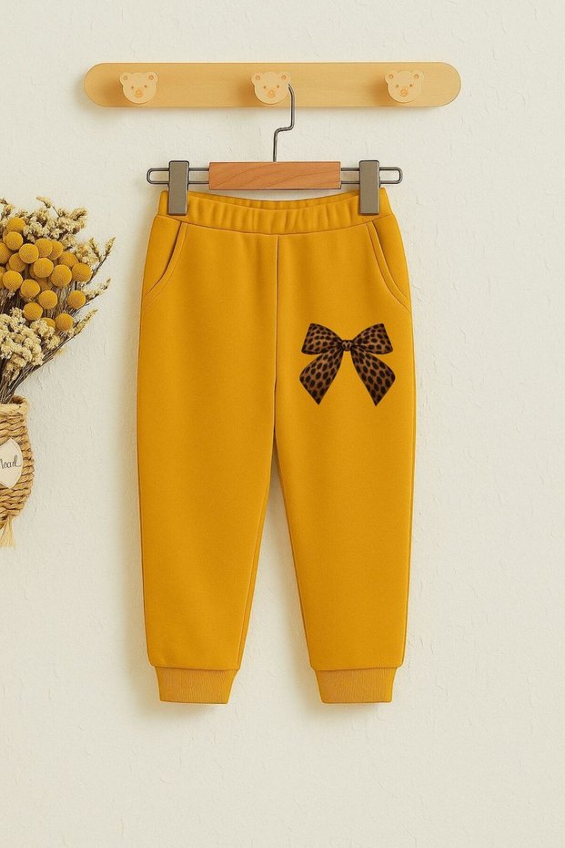 Ribbon Printed Unisex Children's Trackpants