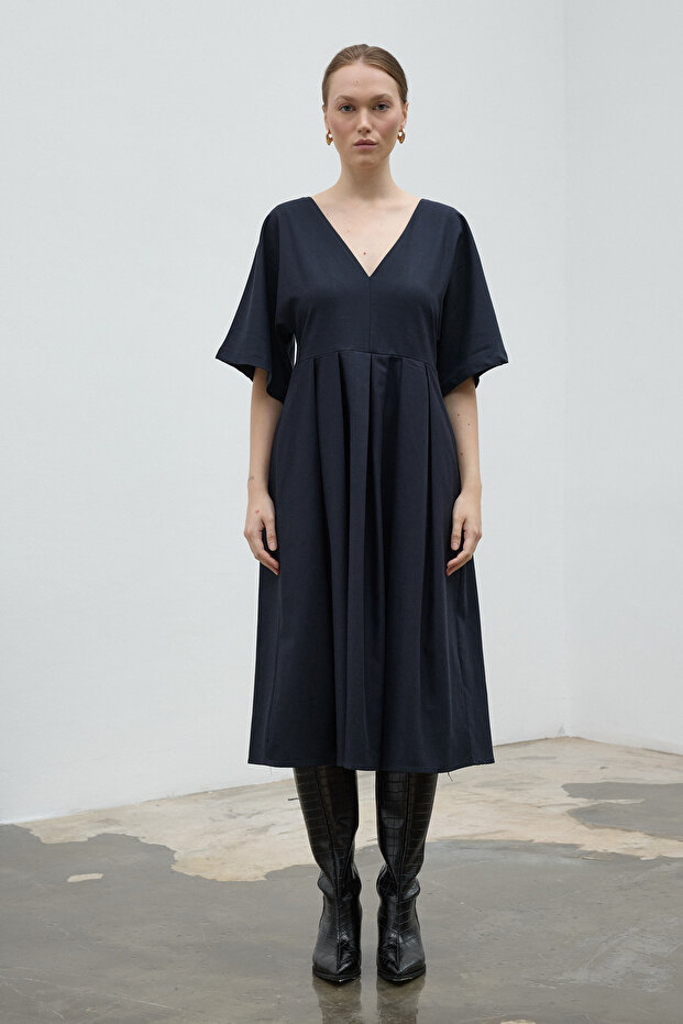 Rochie midi Amara bleumarin - 4