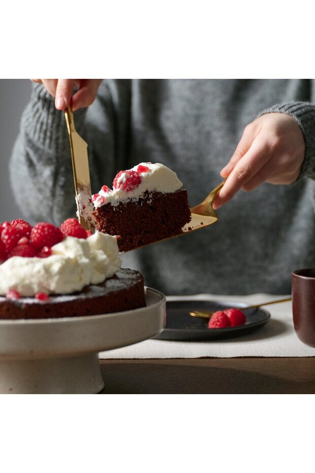 طقم تقديم من قطعتين، لون نحاسي - 3