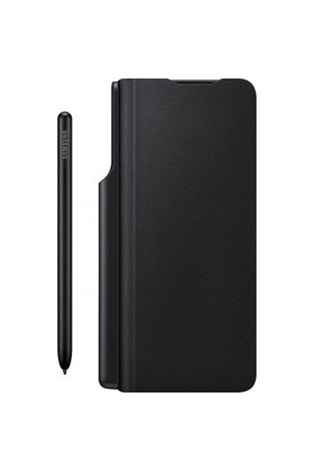غطاء قابل للطي لهاتف Galaxy Z Fold3 5G مع قلم - أسود