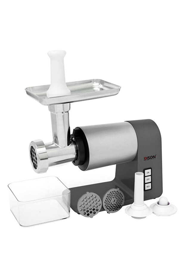 مفرمة لحم كهربائية من إديسون، 600-2000 واط - رمادي - 1